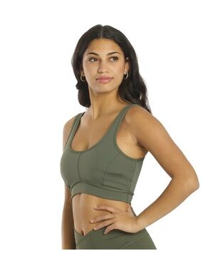 ALLFENIX Rise Contour Padded Sports Bra (Green) Size Medium